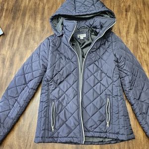 Women's Quilted Puffer Jacket - Navy